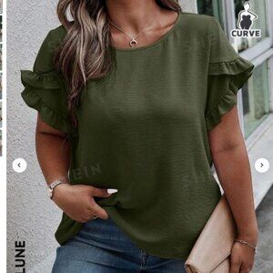 Ruffle Cuff Sleeve Shirt